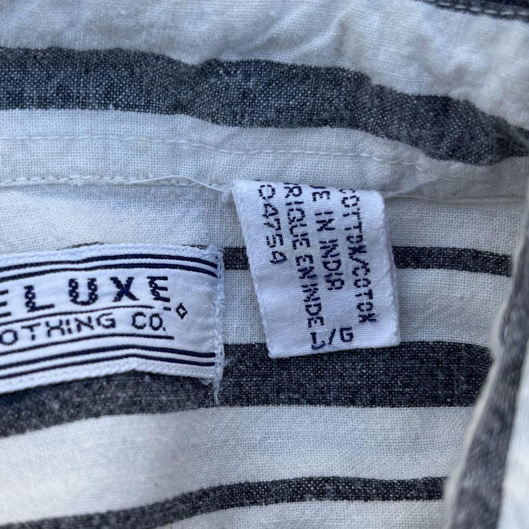 80s Deluxe clothing ヴィンテージストライプシャツ インド綿