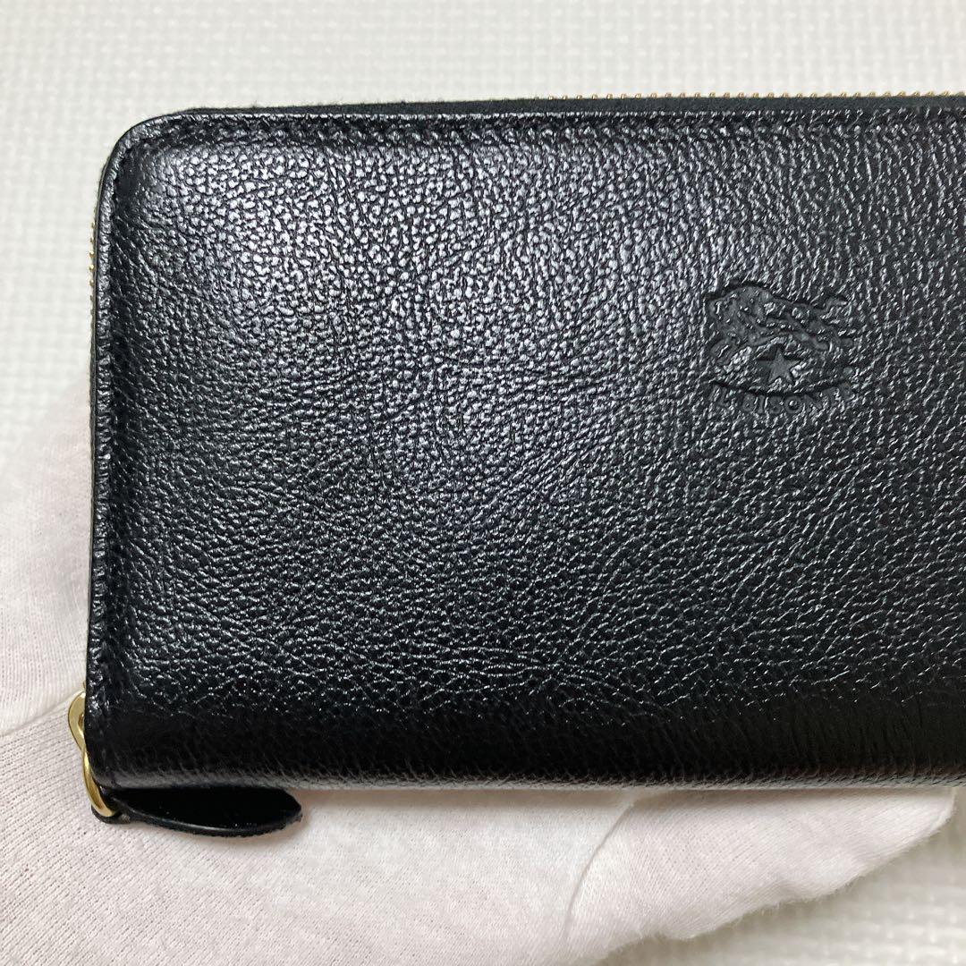未使用　IL BISONTE イルビゾンテ　レザーラウンドジップ長財布　ブラック