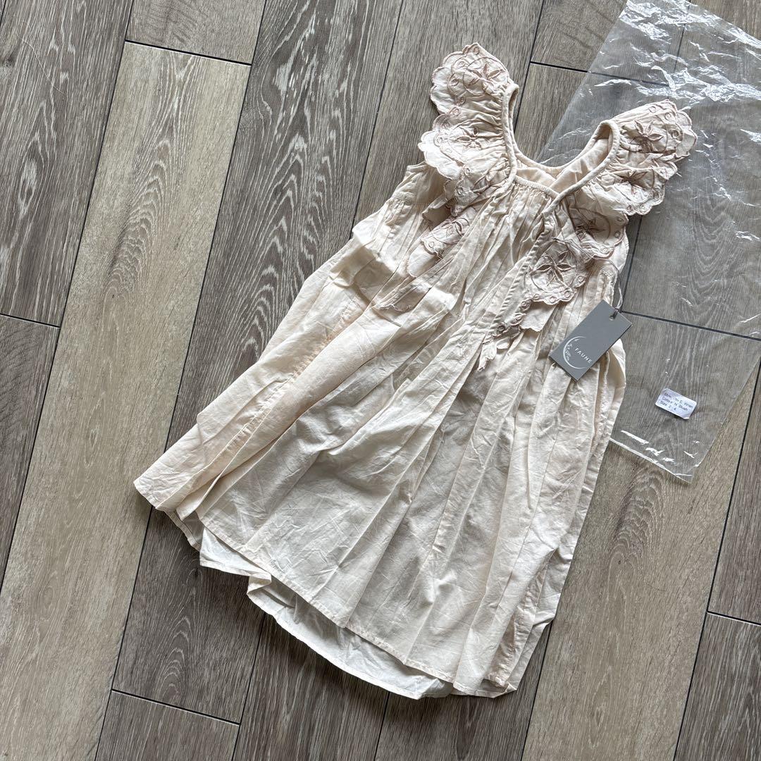 【完売品タグ付き】FAUNE リネンドレス N blush ピンク　2-4y
