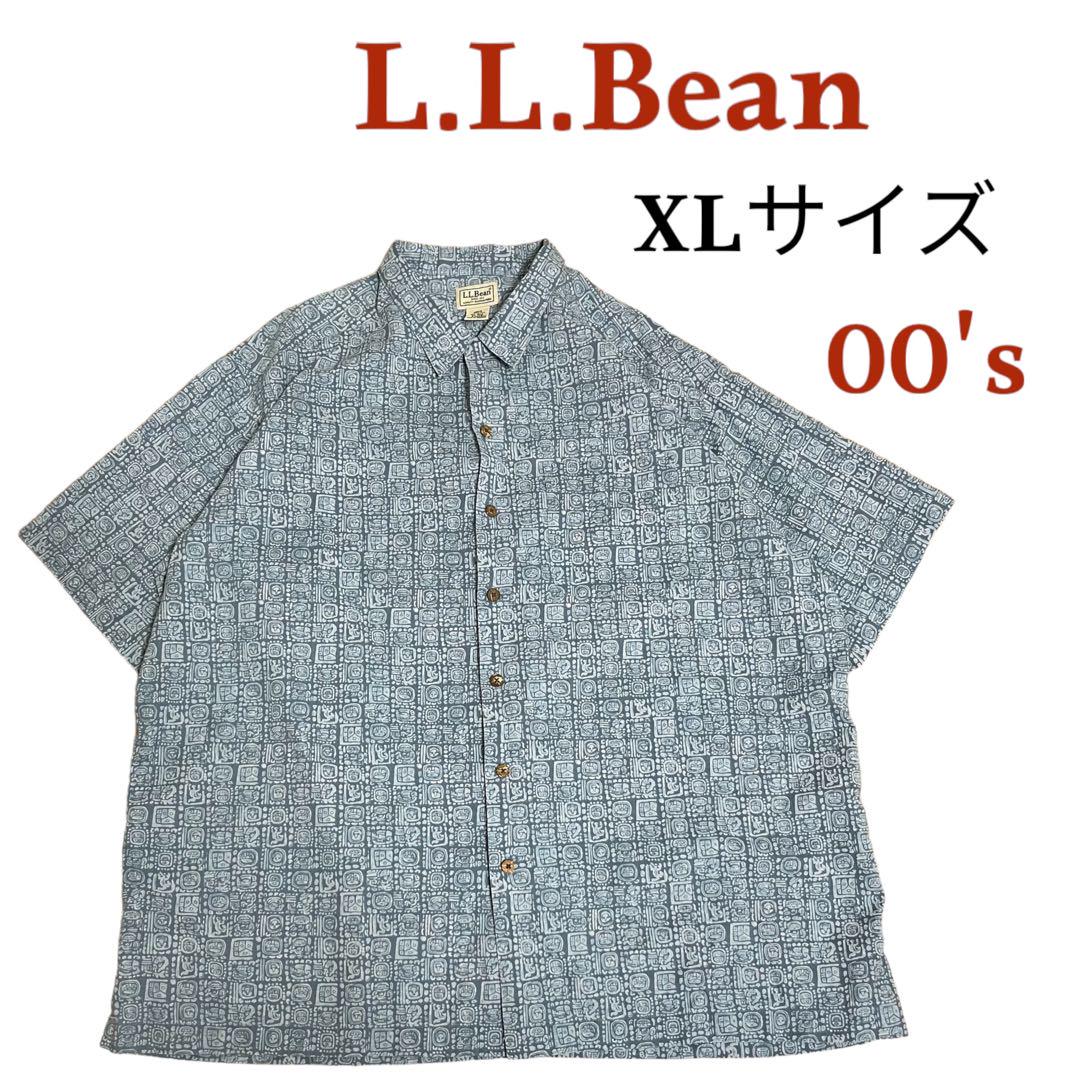 【目玉商品】 2000年代 L.L.Bean オープンカラーシャツ 半袖シャツ