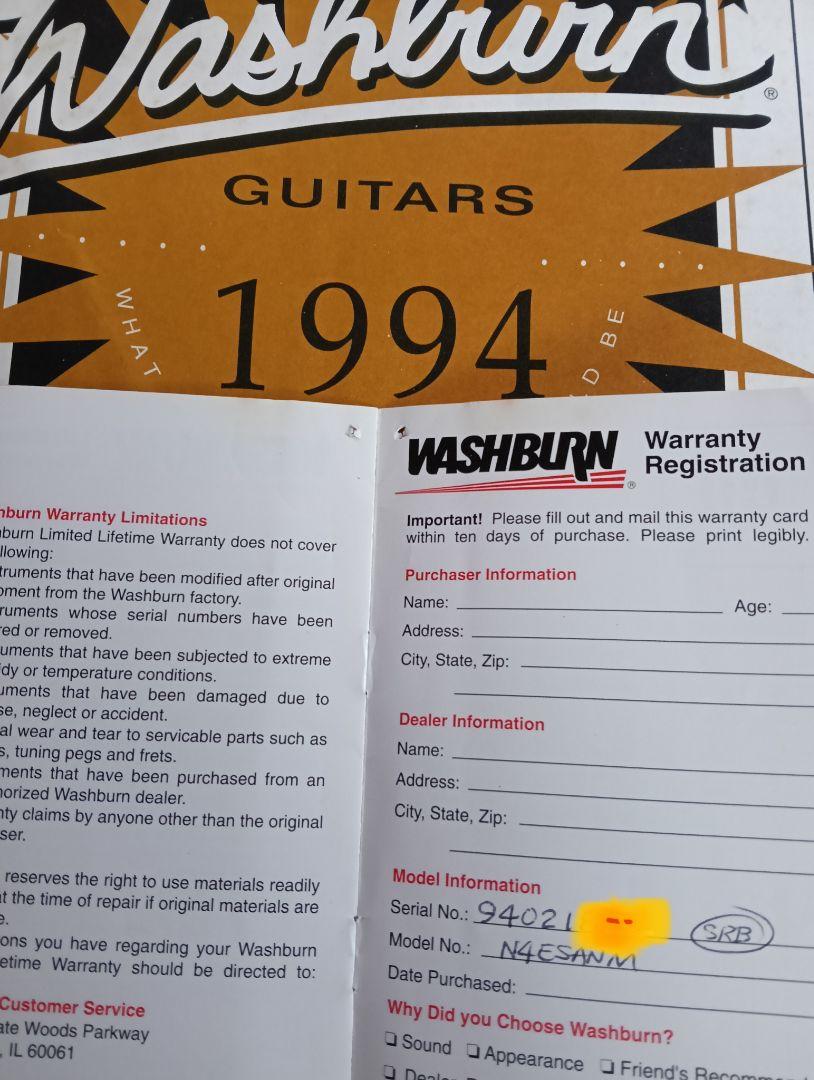 washburn N4 USA 1994年
