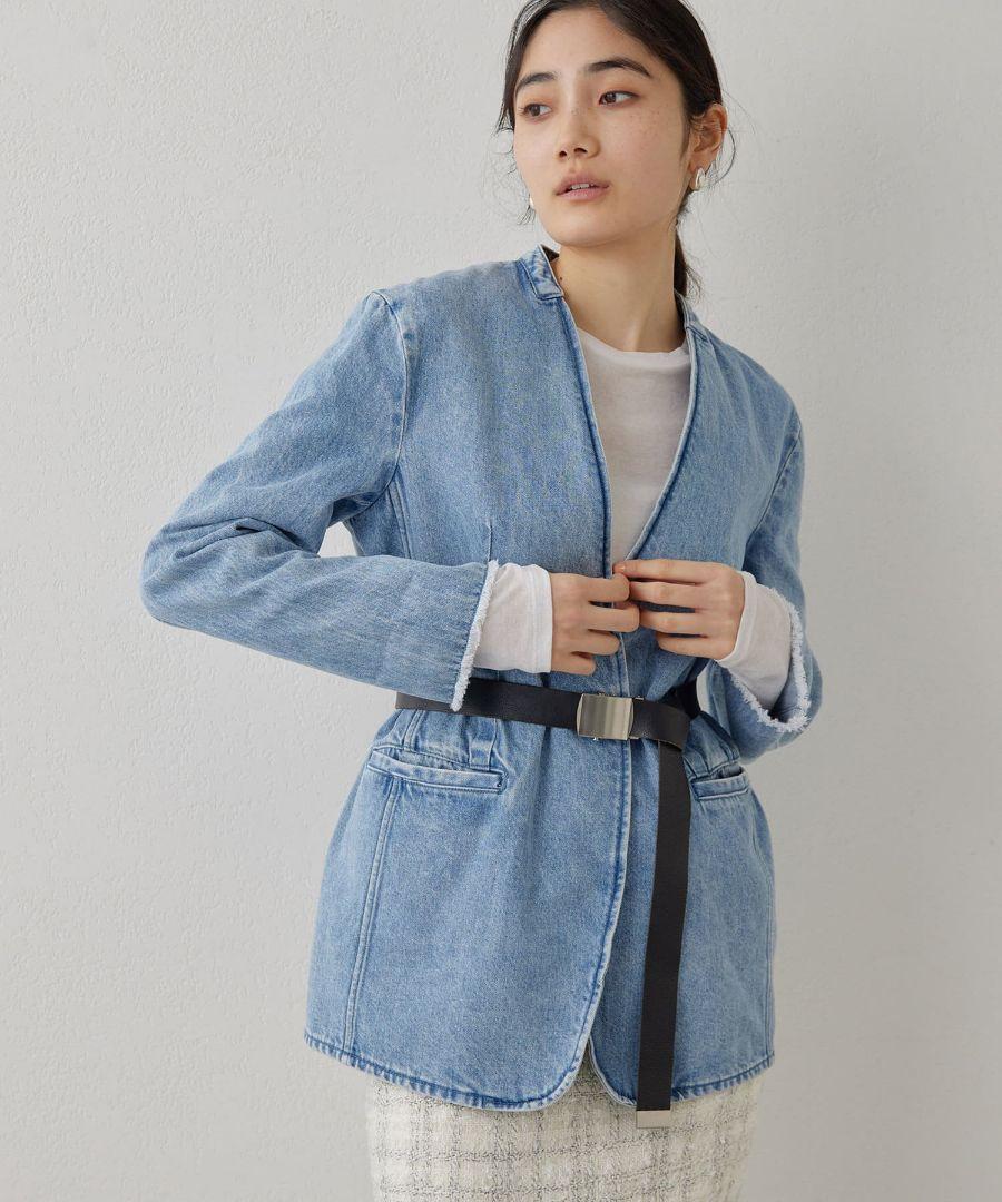新品・タグ付き◇ウィムガゼット DENIMノーカラージャケット デニムジャケット