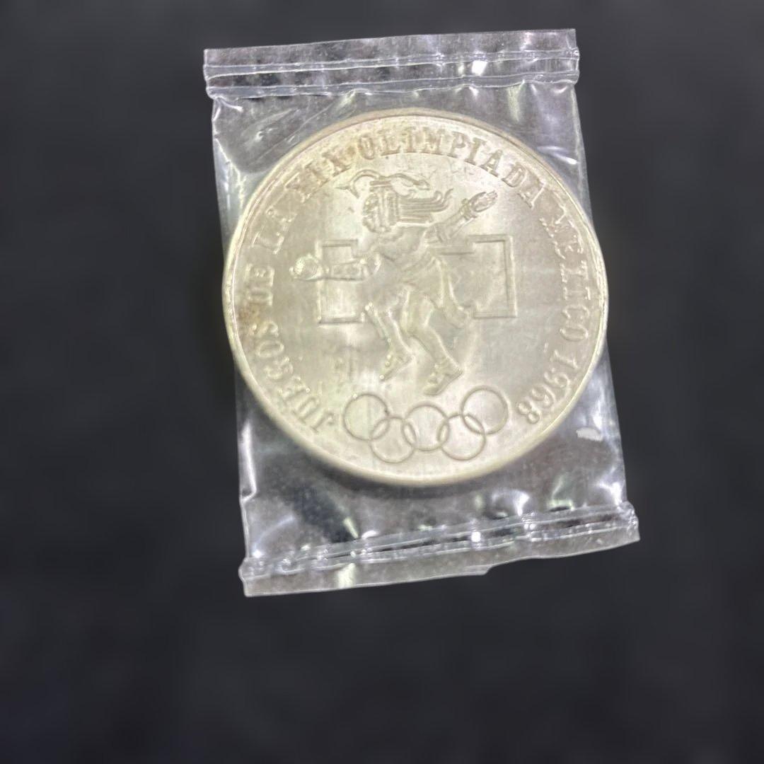 1968年オリンピックメキシコ25ペソ銀貨ジャンピング希少 1968年オリンピックメキシコ25ペソ銀貨ジャンピング希少