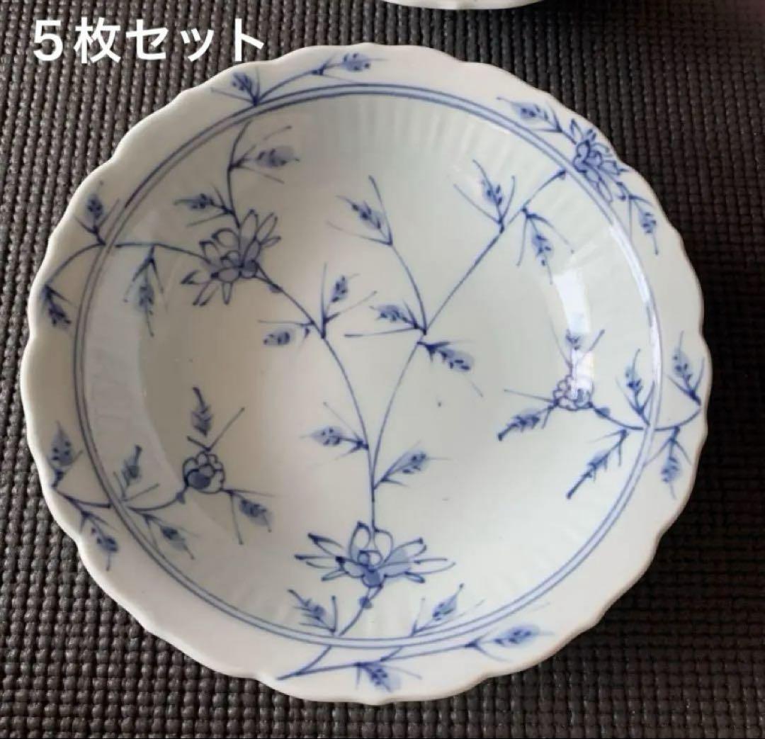 有田焼き　しん窯　青花　5枚　平皿 しん窯(有田焼) 青花シリーズ 船 六寸ケーキ皿 - メルカリ