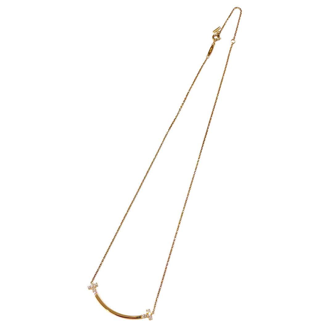TIFFANY - Tわらい顔 並み並み 金剛石 頸飾り K18 アクセサリー-ファッション