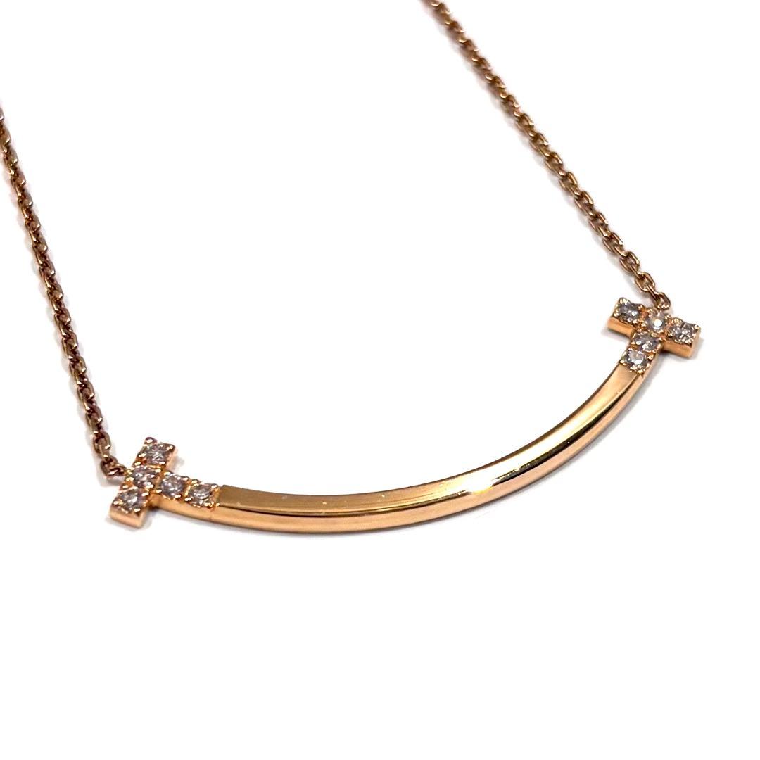 TIFFANY - Tわらい顔 並み並み 金剛石 頸飾り K18 アクセサリー-ファッション