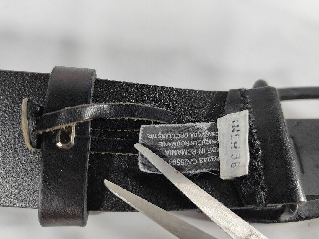【美品】DIESEL ディーゼル　艶黒本革　高級イタリアンレザーベルト　正規品