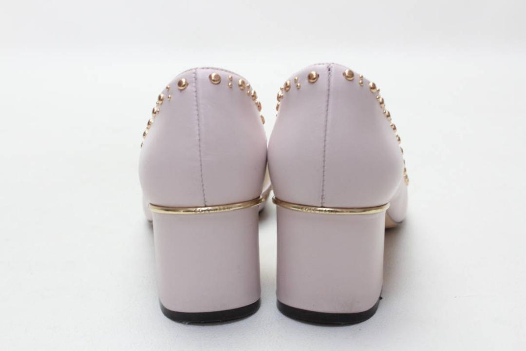 選ぶなら 本革スタッズパンプス(7B)美品一 HAAN COLE 番 通販 安い 靴