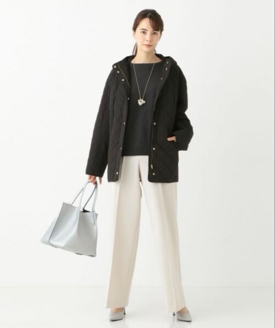 キルティング フード付きショートコート