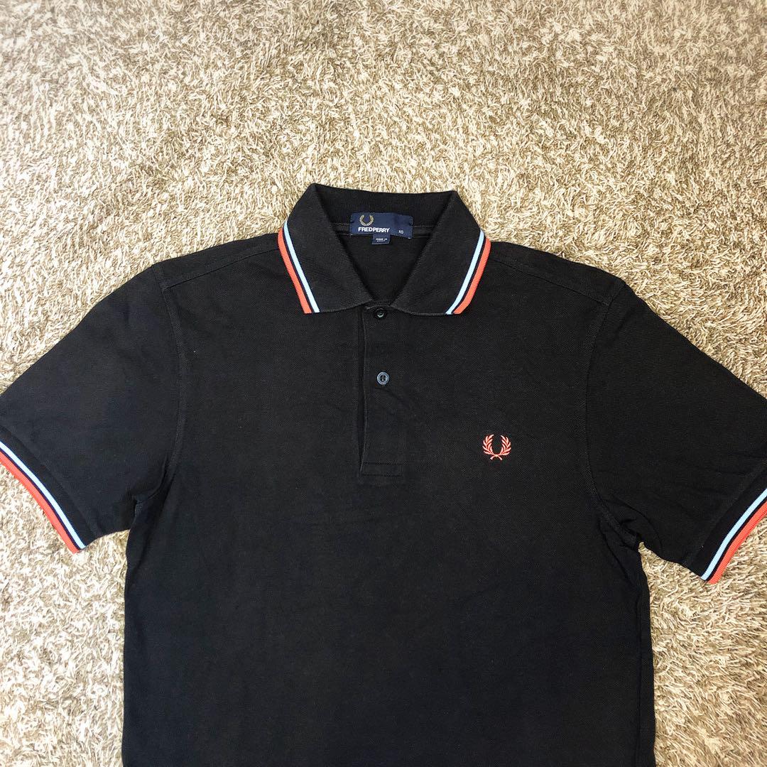 FRED PERRY フレッドペリー　ポロシャツ　ブラック　ライン