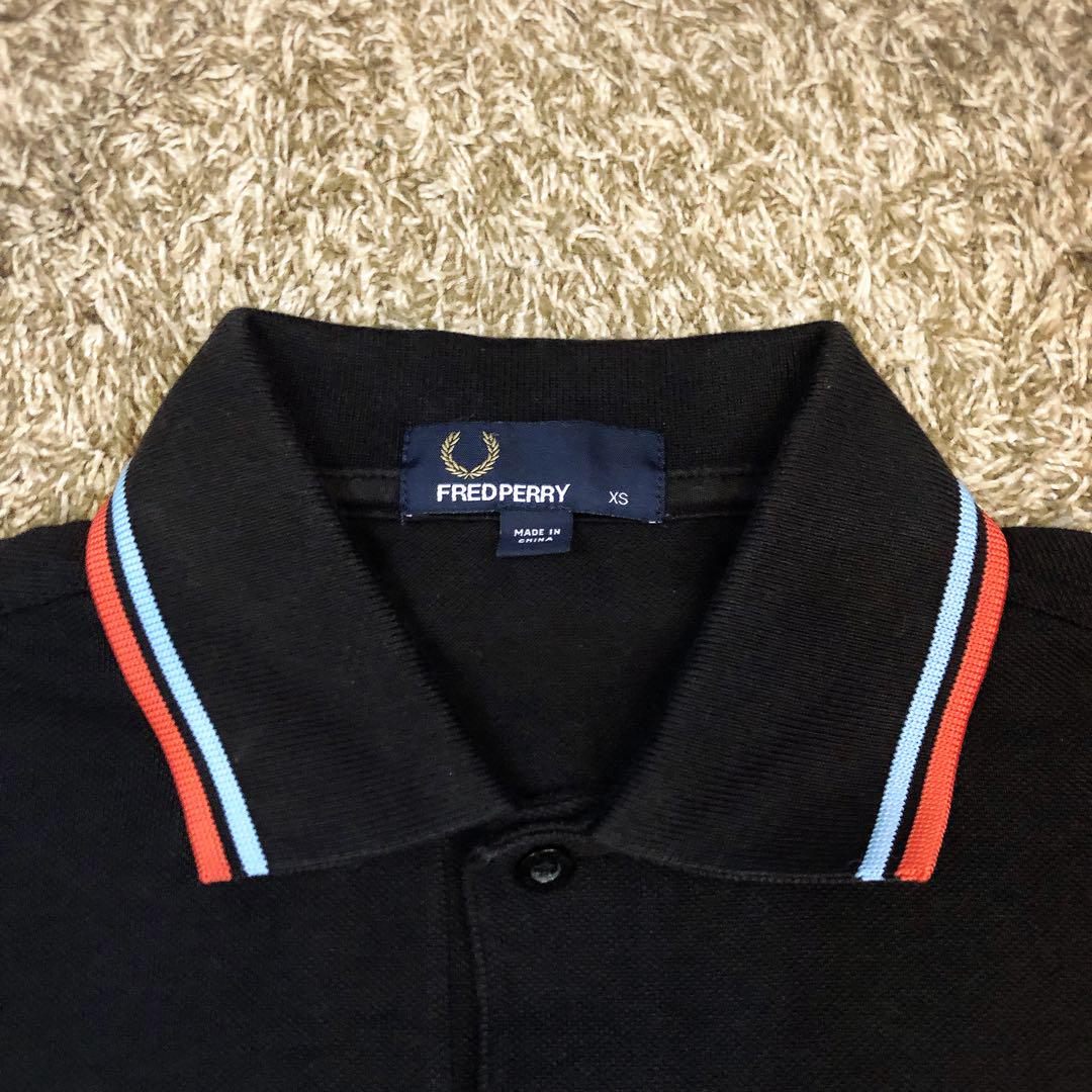 FRED PERRY フレッドペリー　ポロシャツ　ブラック　ライン