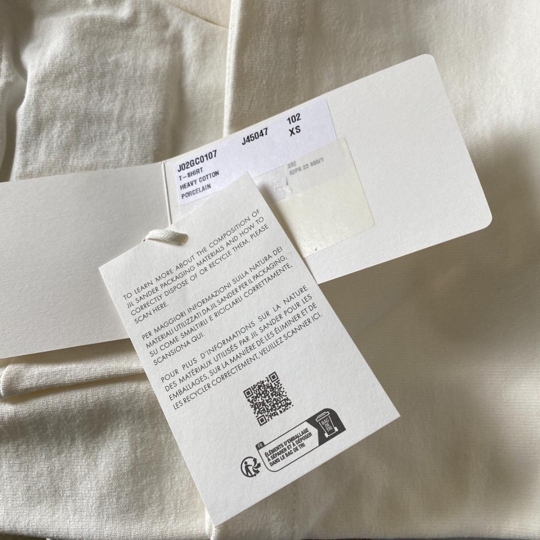 新品】 JIL SANDER Tシャツ 長袖 ロゴ ホワイト XS