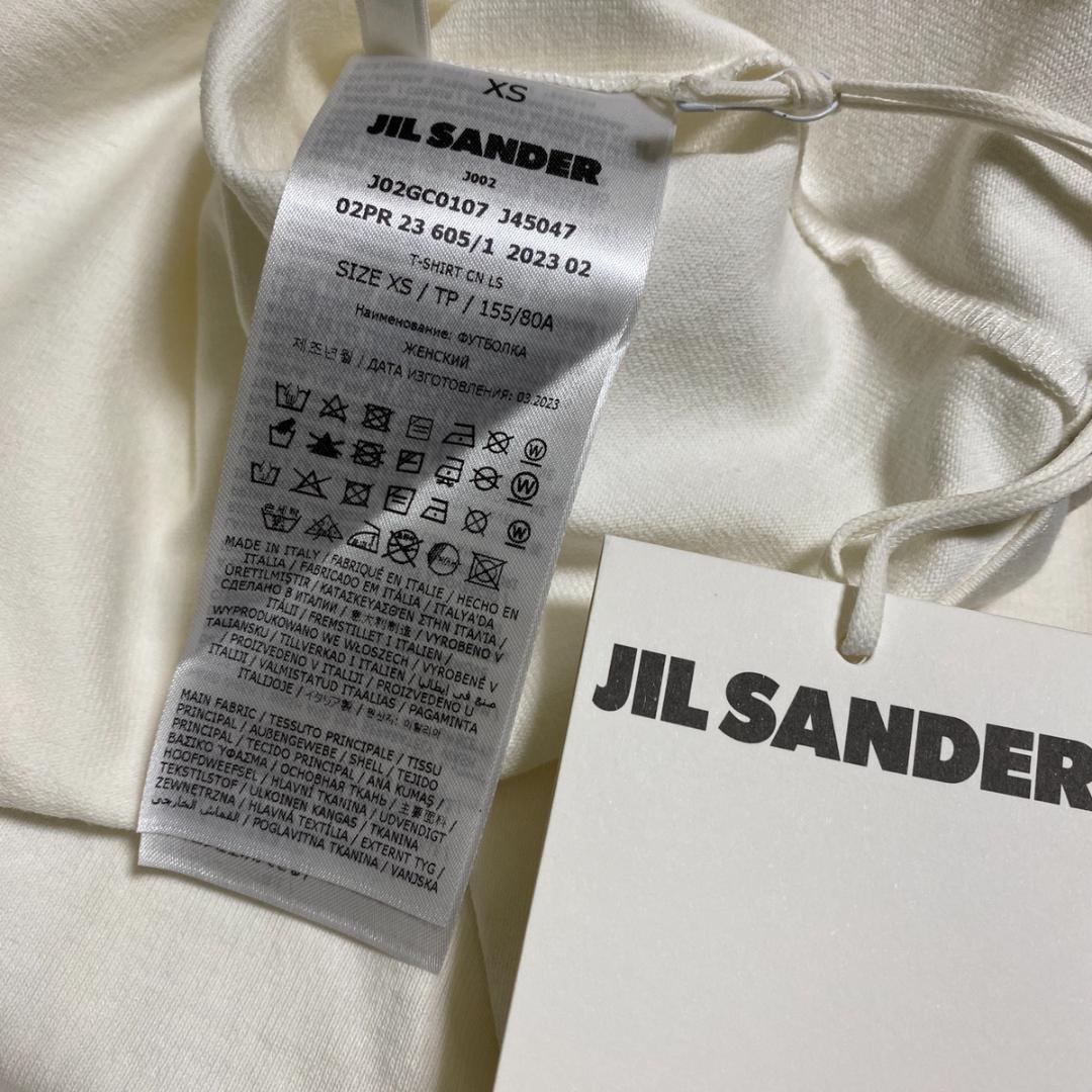 【新品】 JIL SANDER Ｔシャツ 長袖 ロゴ ホワイト XS Jil Sander - Long-sleeved T-Shirt in Porcelain – Stoy