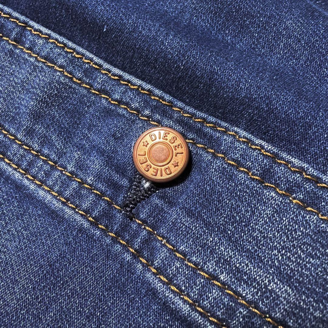 美品☆DIESEL デニット デニム 長袖シャツワンピース インディゴ