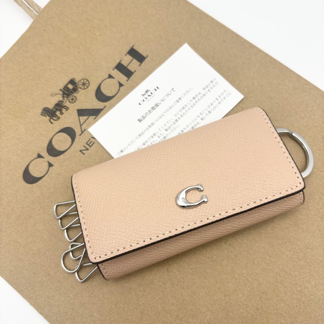 【COACH☆新品】ビジネス カード ケース！バフ！クロスグレイン レザー！ COACH 大人気！！ ビジネスカードケース バフ クロスグレイン
