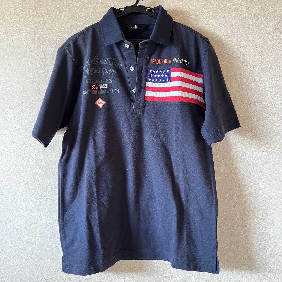 マンシングウェア munsingwear ポロシャツ ネイビー Mサイズ