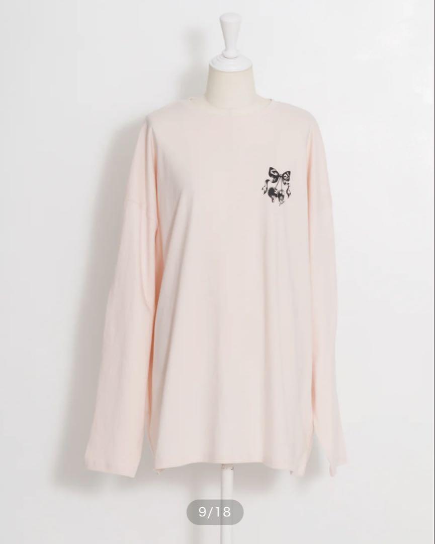 ♡ pium melty cupcake オーバーサイズロングTシャツ ピンク♡