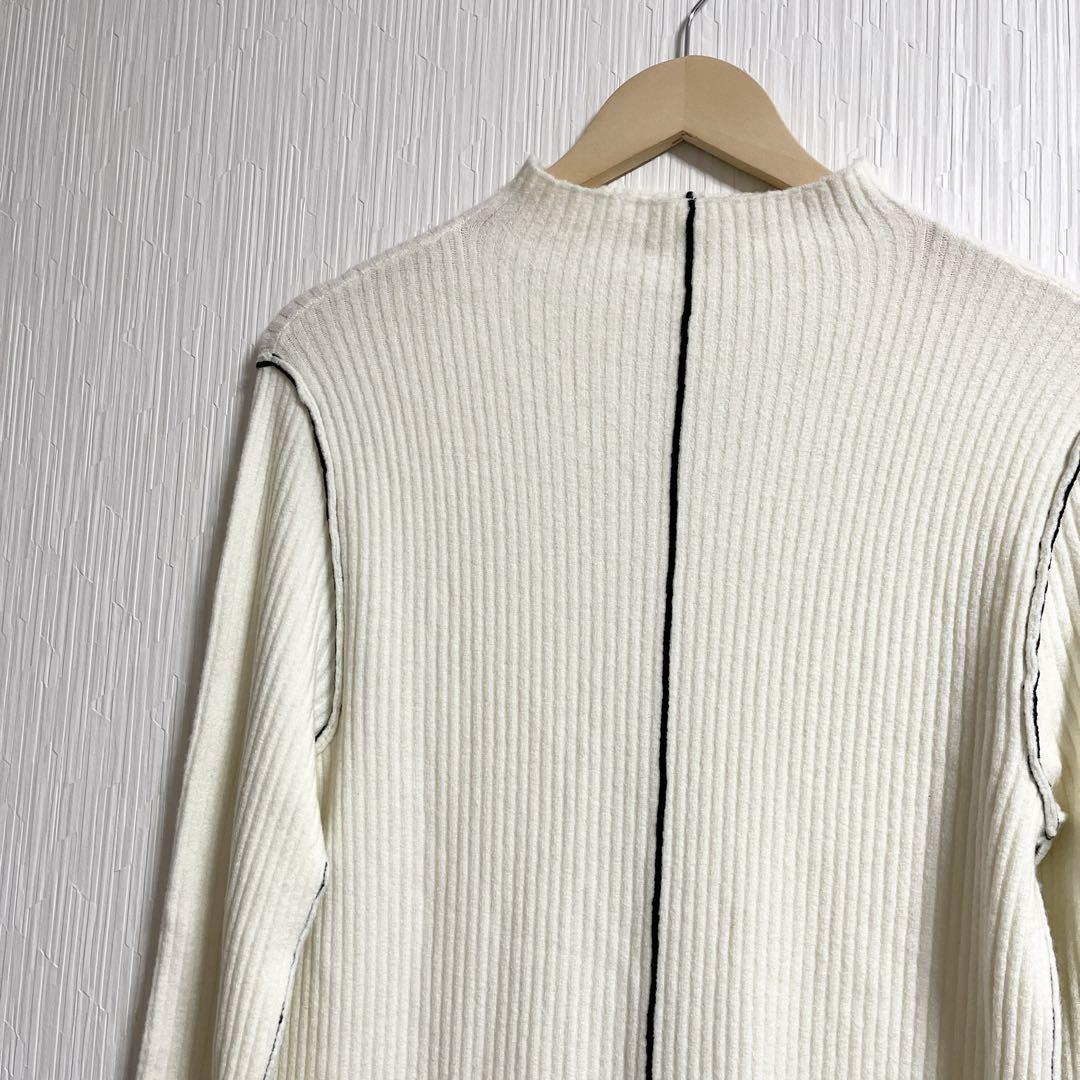 loungedress パイピング　ニットワンピ　F アイボリー