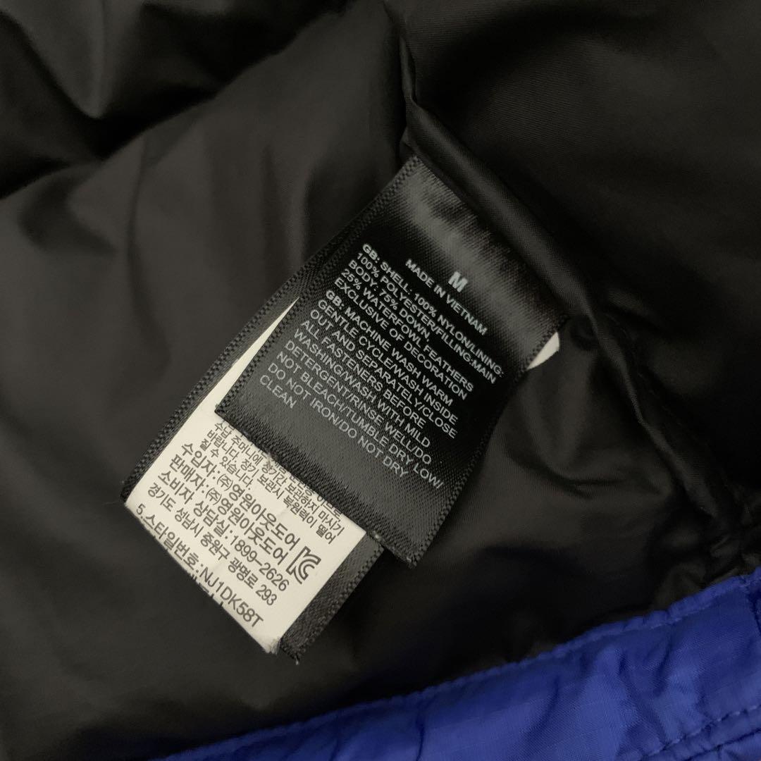 140ノースフェイス子供キッズブルー青ヌプシダウンジャケットNUPTS