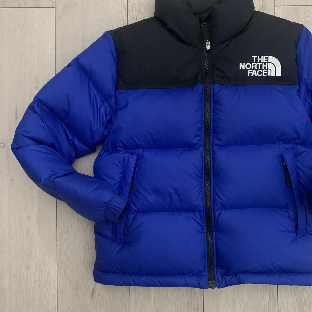 140ノースフェイス子供キッズブルー青ヌプシダウンジャケットNUPTS