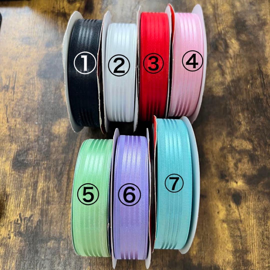 4つラインオーガンジーリボン　25mm