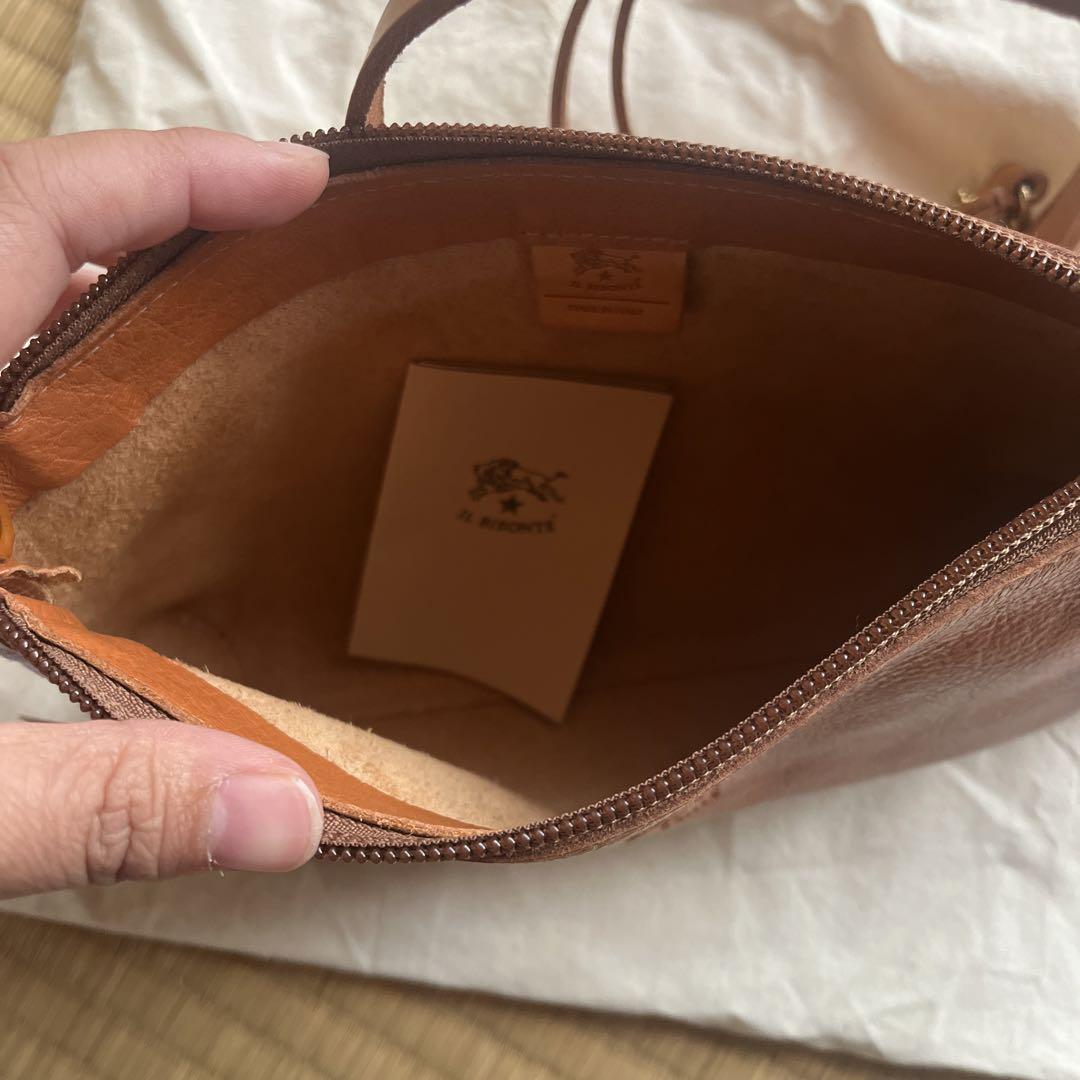 極美品 イルビゾンテ ヤキヌメ レザー キャンバス ショルダー
