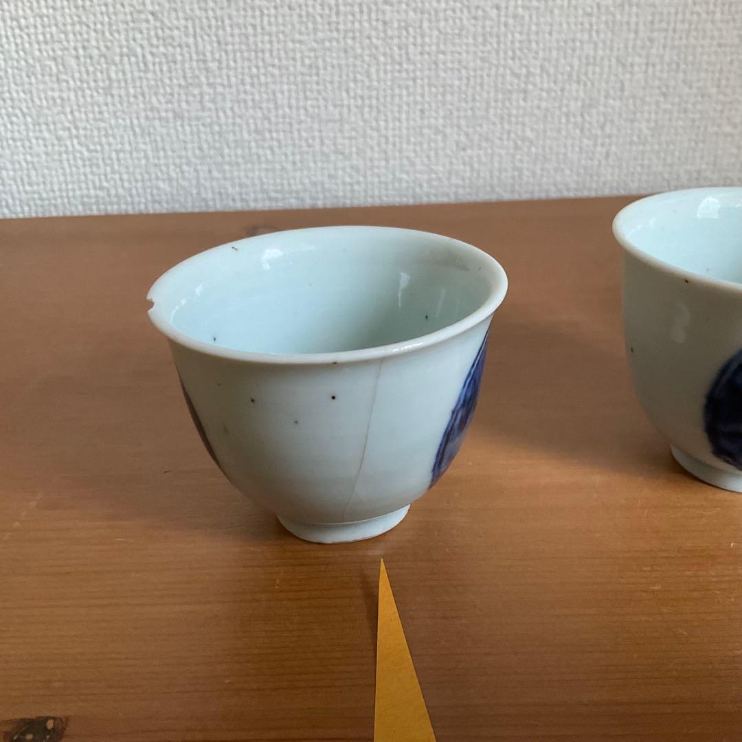 金継ぎ用 お猪口2個、湯呑み1客 金継ぎ用 お猪口2個、湯呑み1客