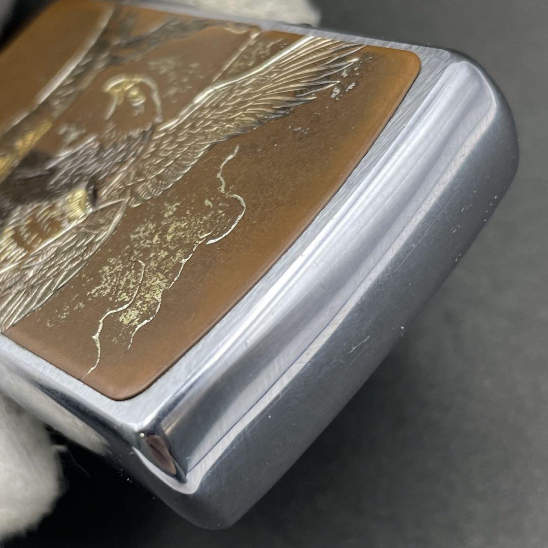 ZIPPO 鷹タカ 貴行 彫金 メタル貼り 銅板 2007年2月製 和風彫刻