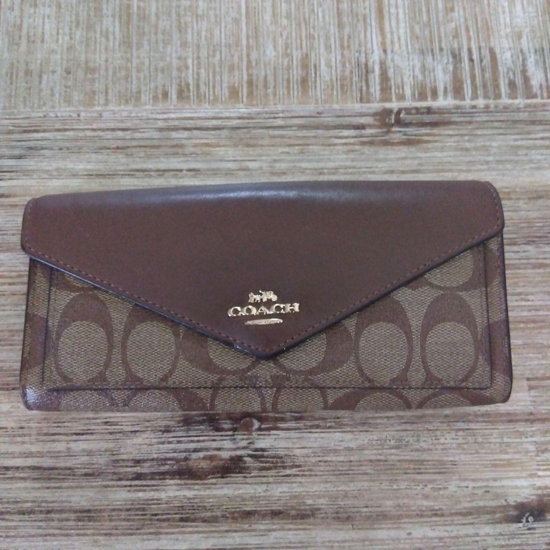 COACH ブラウンレザー 長財布