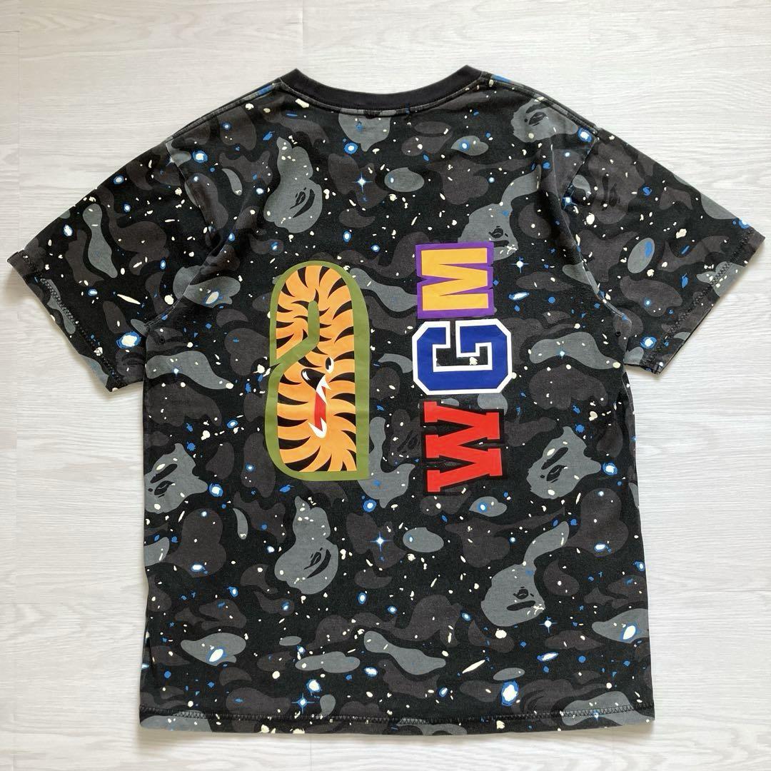 美品 A BATHING APE WGM Tシャツ シャーク 迷彩 レアデザイン トップス