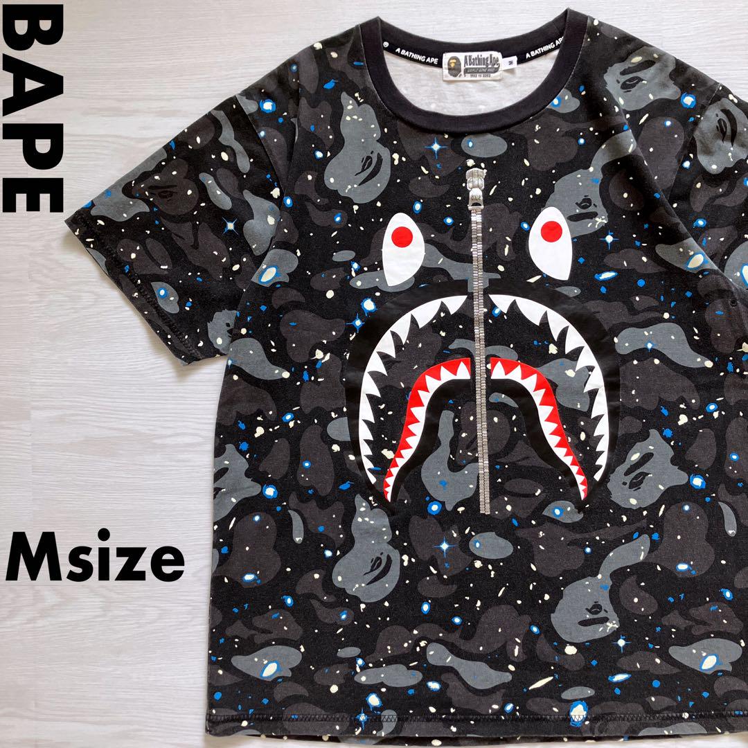 美品 A BATHING APE WGM Tシャツ シャーク 迷彩 レアデザイン トップス