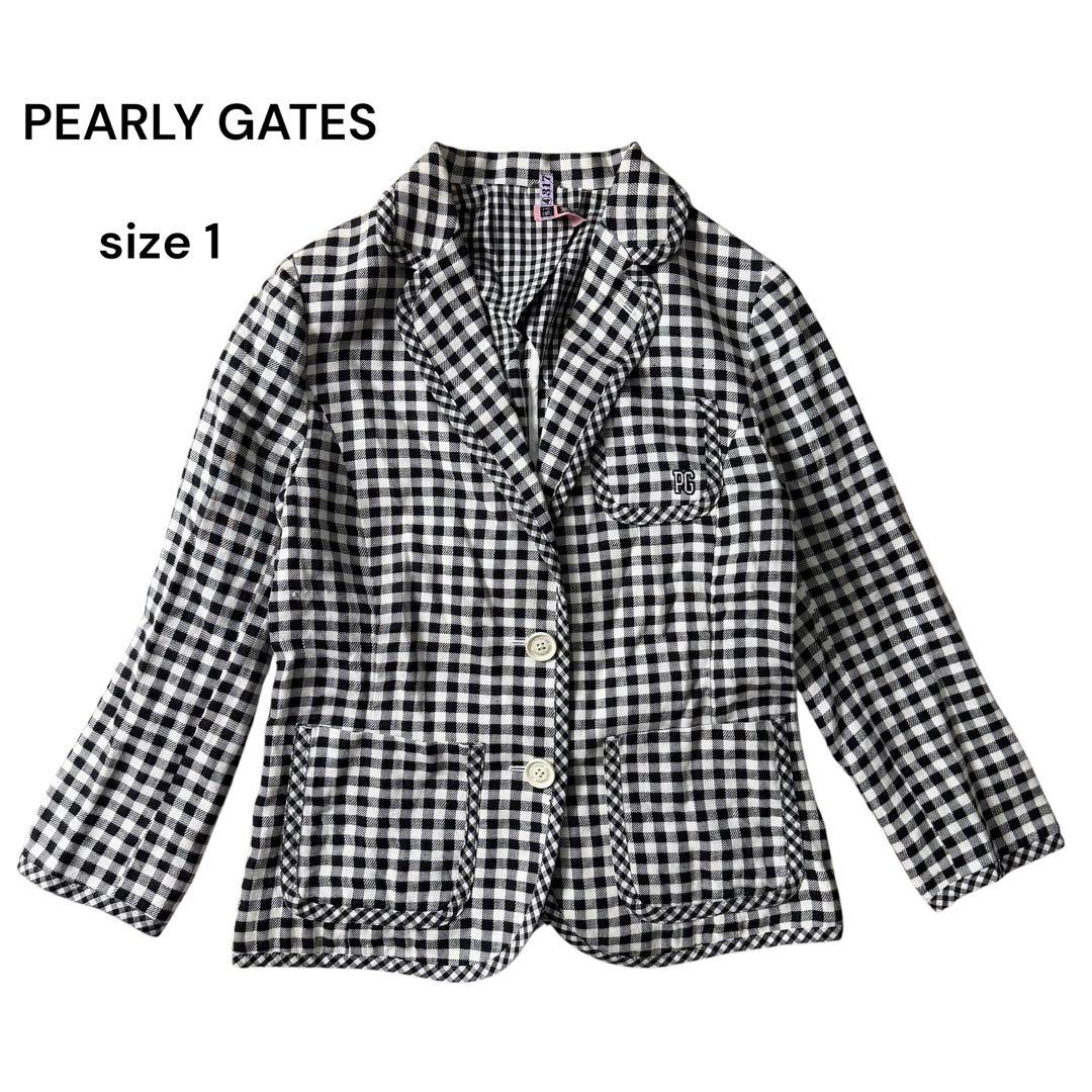 PEARLY GATES パーリーゲイツ 2B テーラード ジャケット 白 黒