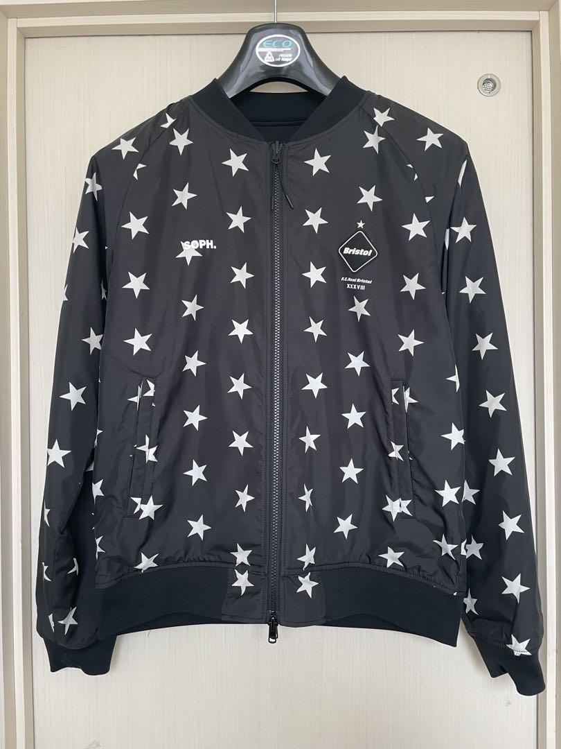 SOPH FCRB ジャージ ジャケット リバーシブル　黒×白×星柄 美品！訳有