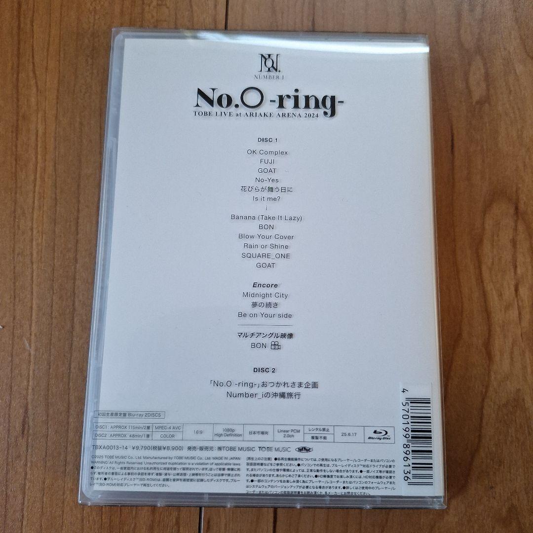 Number_i No.O-ring 初回生産限定盤　Blu-ray DVD