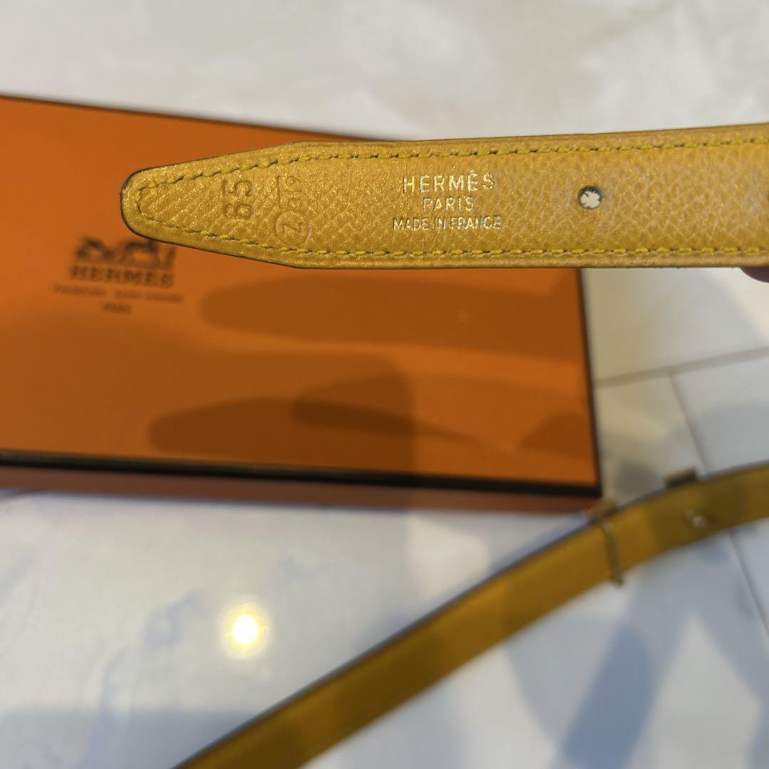 美品　HERMES ミニコンスタンスベルト ゴールドバックル　65