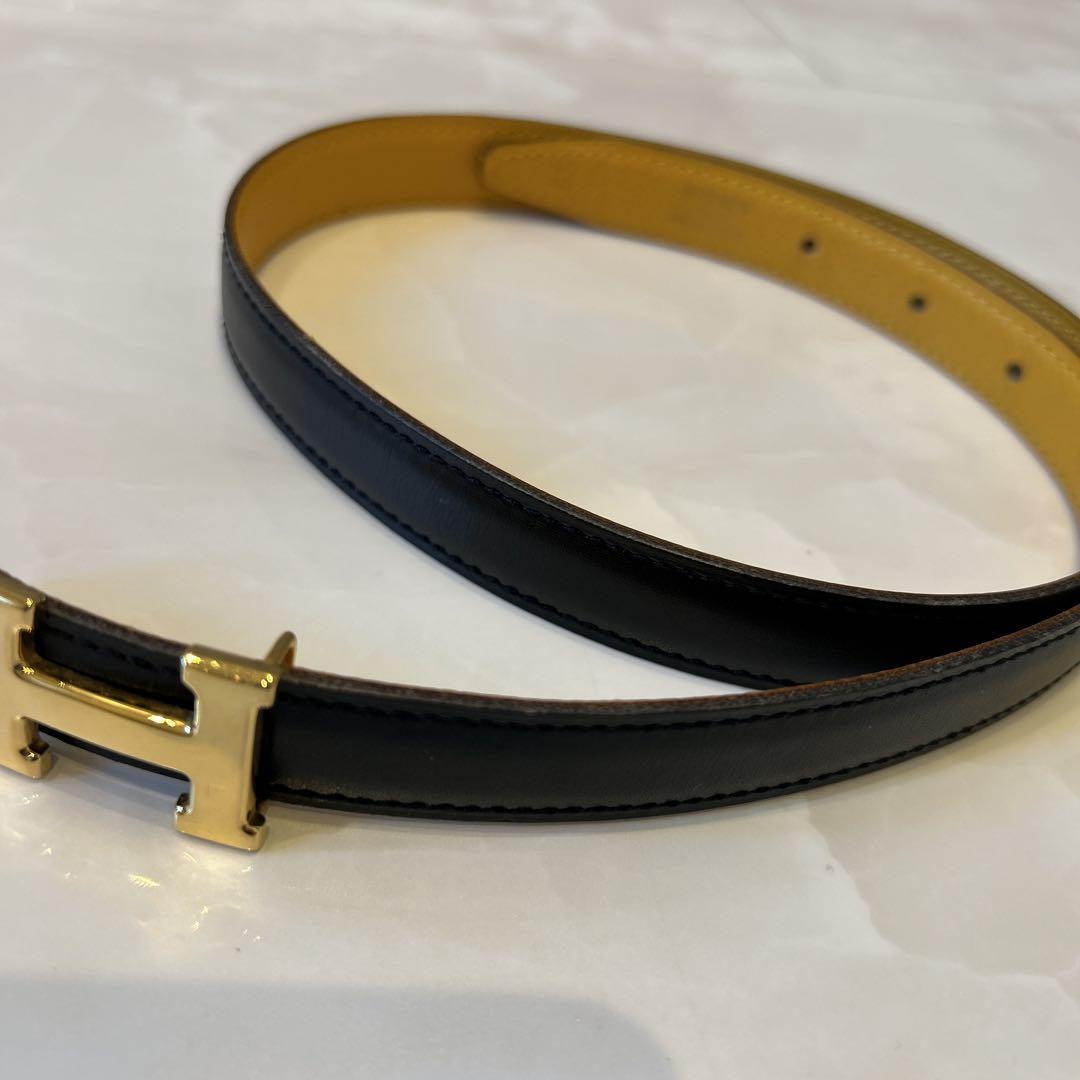 美品　HERMES ミニコンスタンスベルト ゴールドバックル　65
