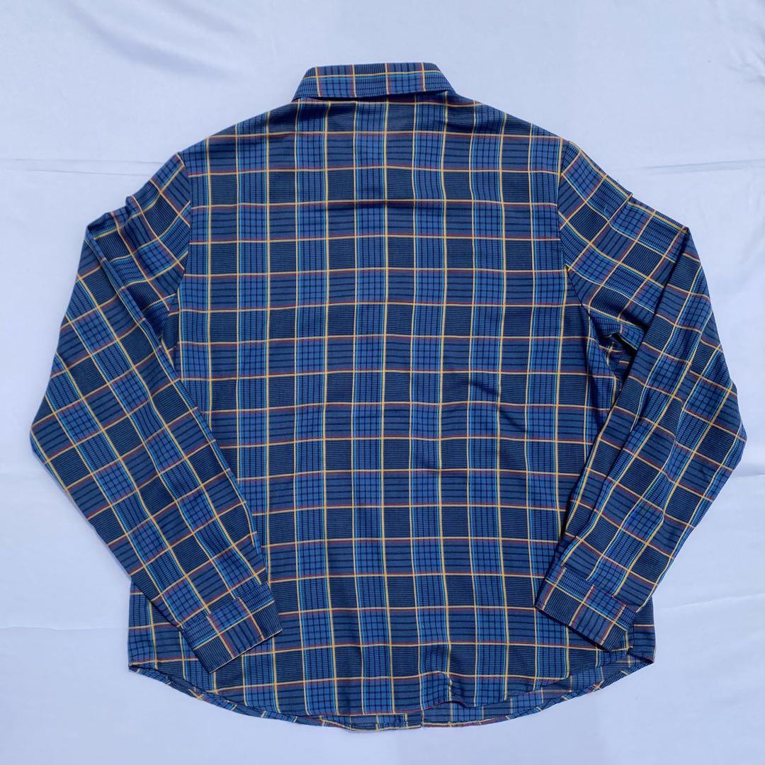 70's〜 wrangler チェックシャツ　ネイビー　ヴィンテージ usa製