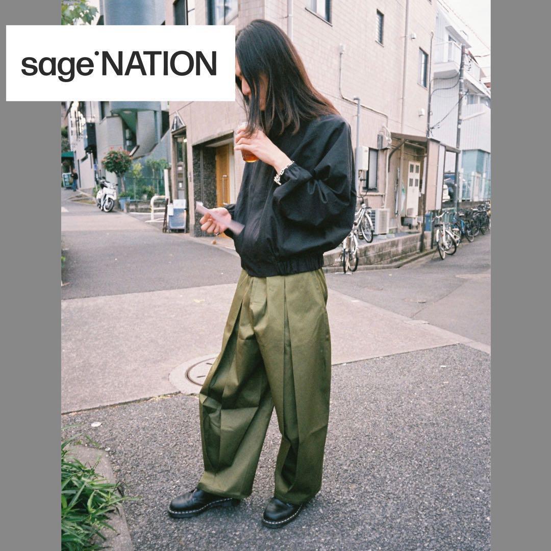 ★美品★ sageNATION セージネーション ワイドパンツ カーキ
