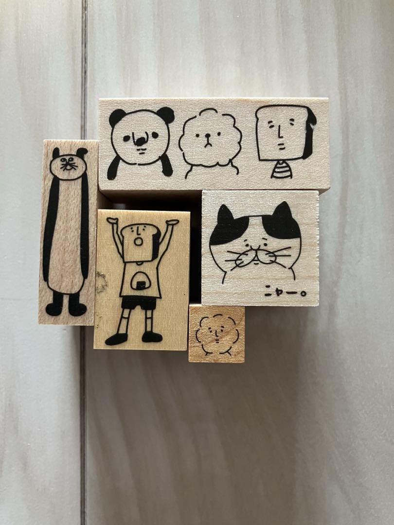 hanco makkey ハンコ　スタンプ 木製スタンプセット
