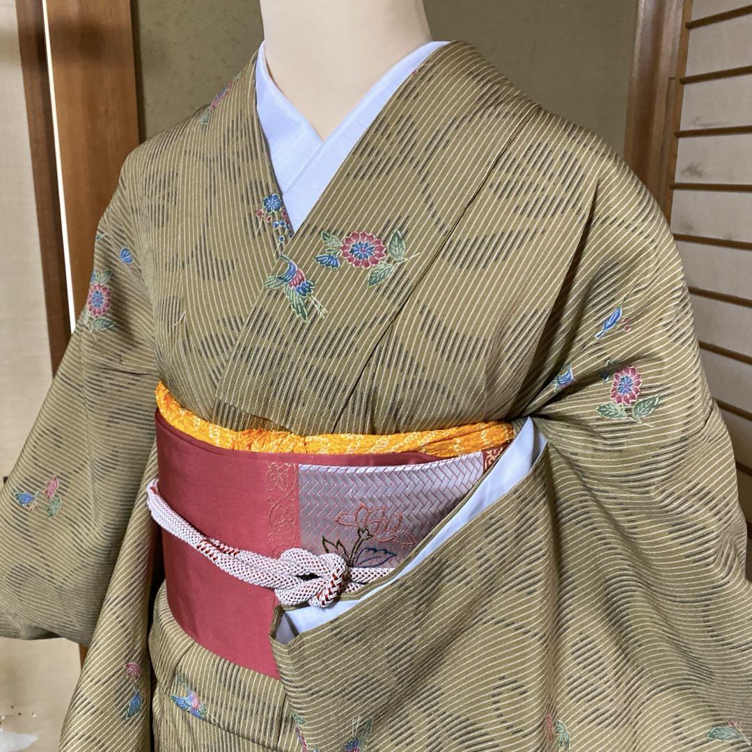 縮緬染め名古屋帯 帯締め 帯揚げ 3点セット