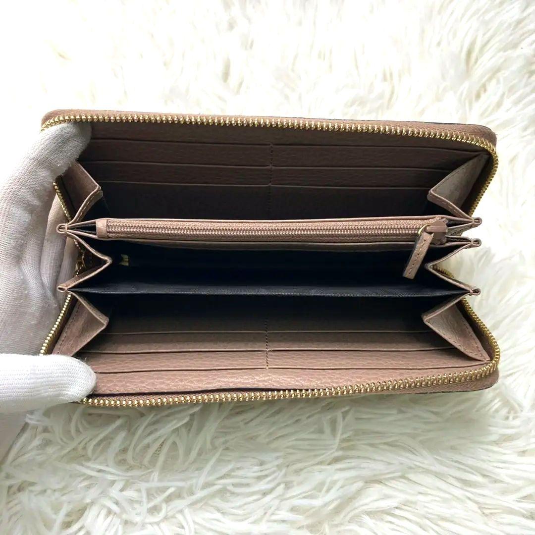 【現行・未使用級】GUCCI 長財布 GG柄 スプリーム マーモント ピンク
