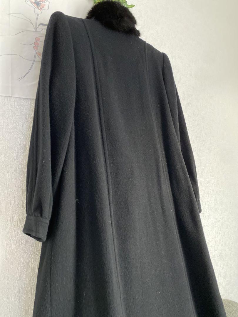 美品 高級コート ANDEAVE EXCEL ブラック ファー付き フル採寸あり