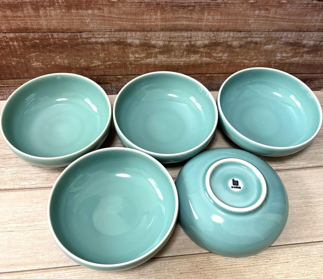 白山陶器☆青磁☆小鉢 5個セット