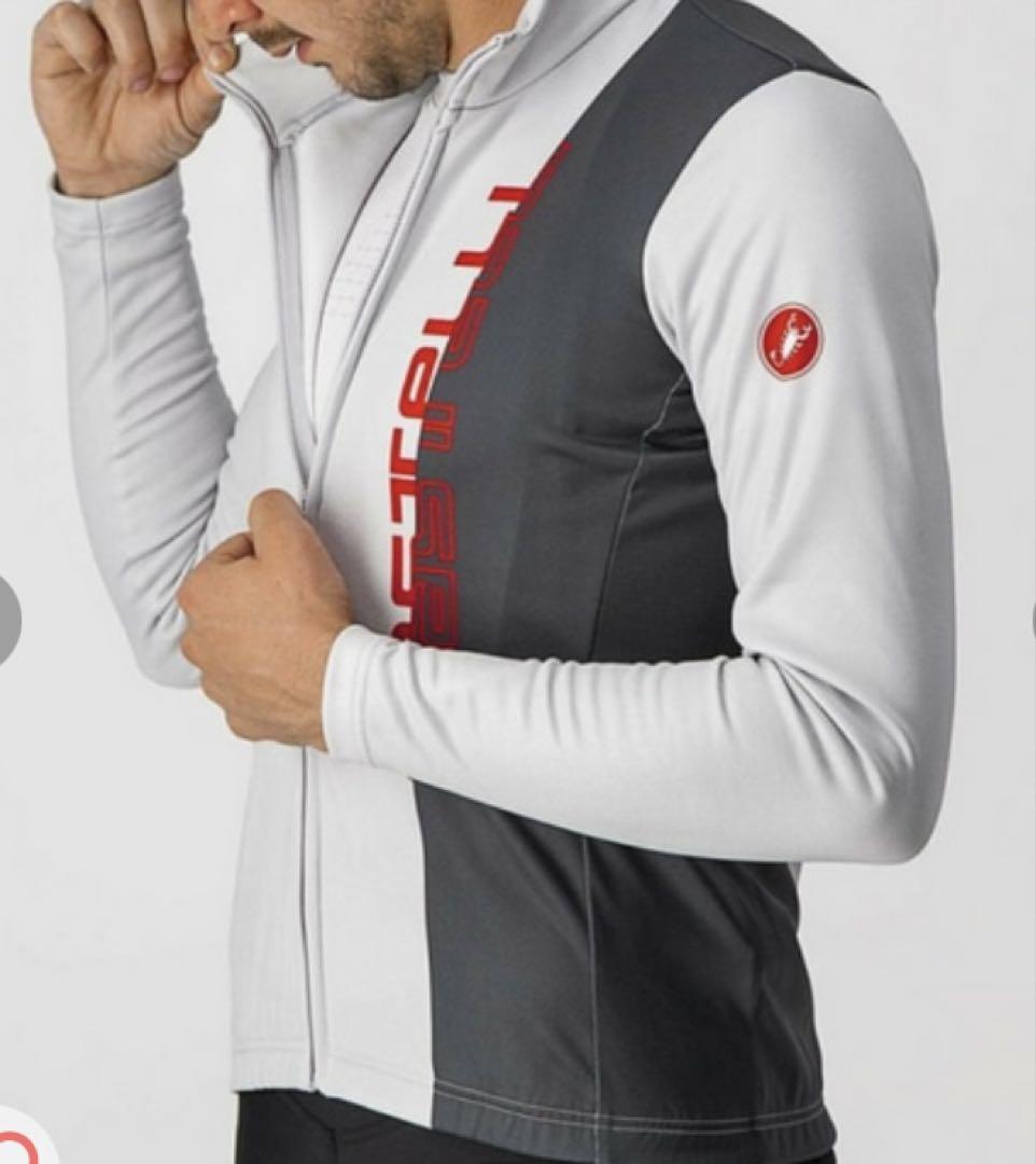 Castelli サイクルジャケット ホワイト・グレー　XL