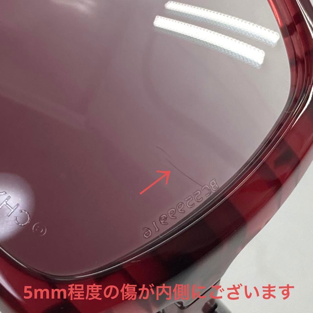 箱付 CHANEL シャネル ココマーク5218A サングラス 赤 レッド