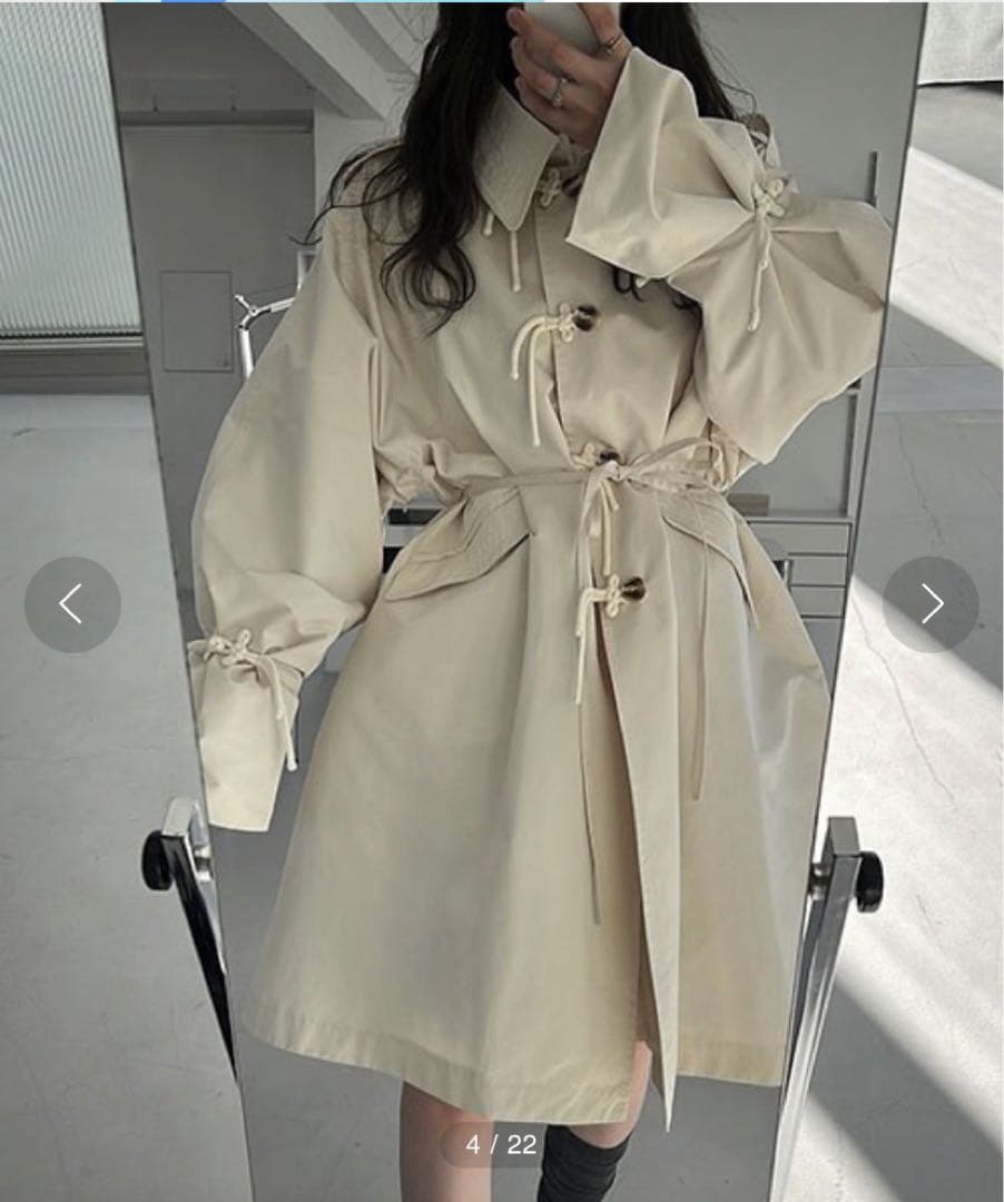 ウィルフリー tent cord button midi coat shell ウィルフリー tent cord button midi coat shell