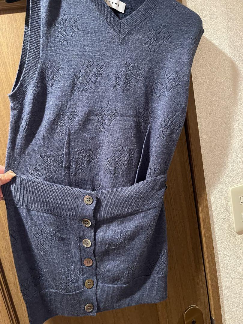 IRENE Eyelet High Gaugeニットベスト