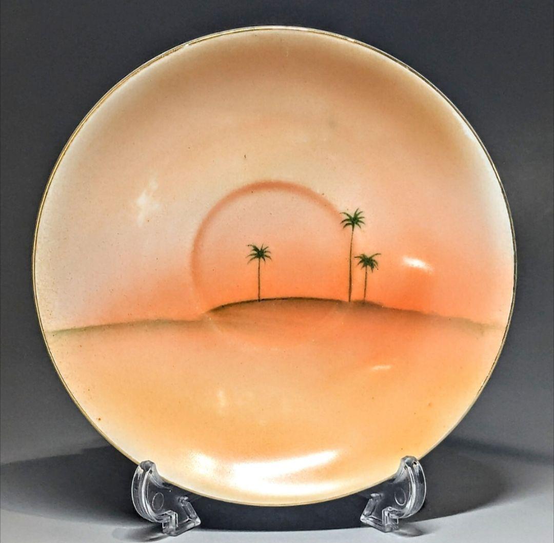 オールドノリタケ美品！金彩砂漠風景画 トリオセット カップ