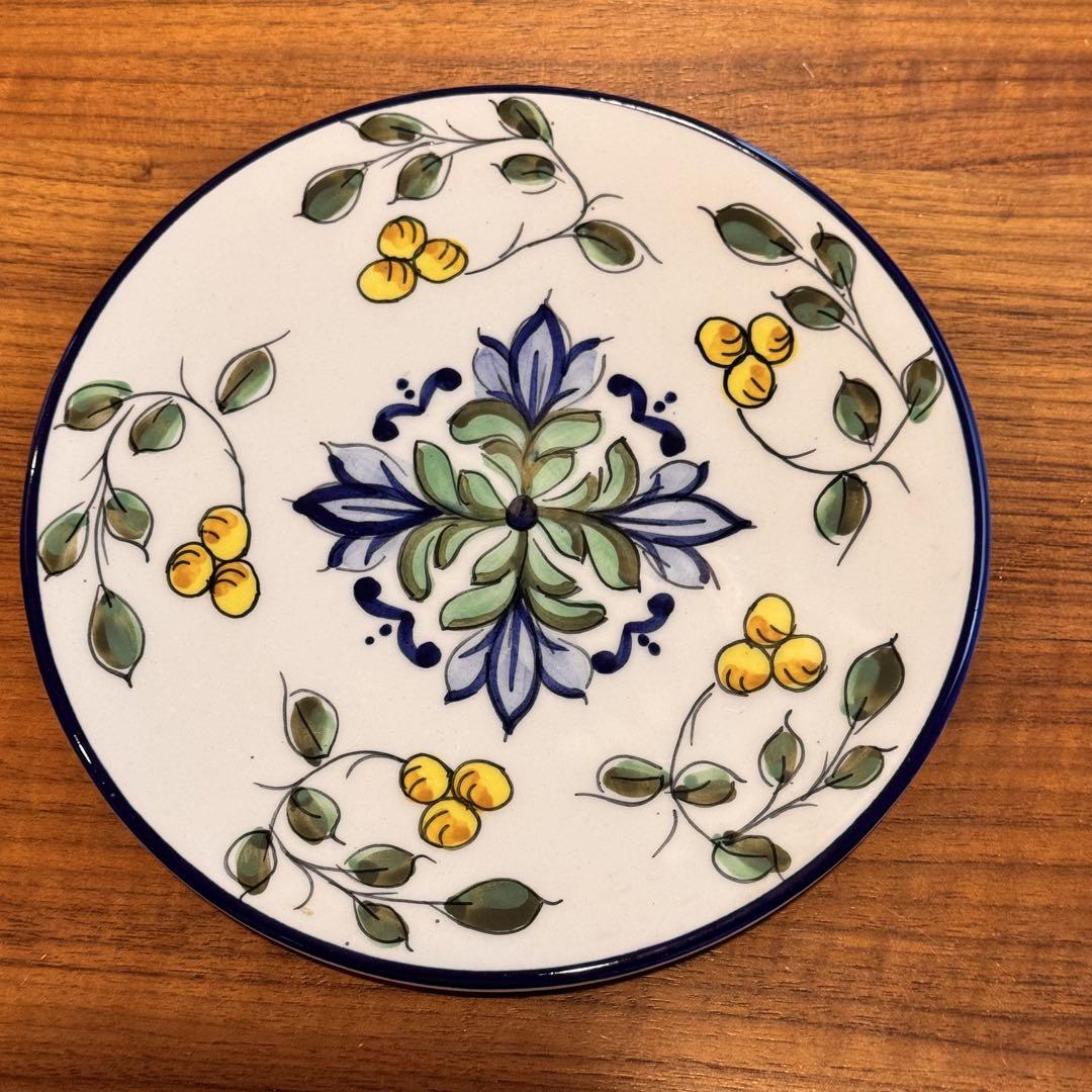 スペイン製★輸入食器★花柄ケーキ皿 ★6枚セット★直径20.7cm★イトキン