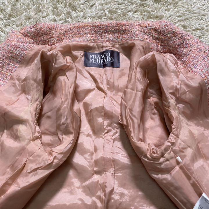 【オープニング大セール】 FERRARO 【超美品】FRANCO ファンシーツイード スーツ セットアップ - スカートスーツ上下